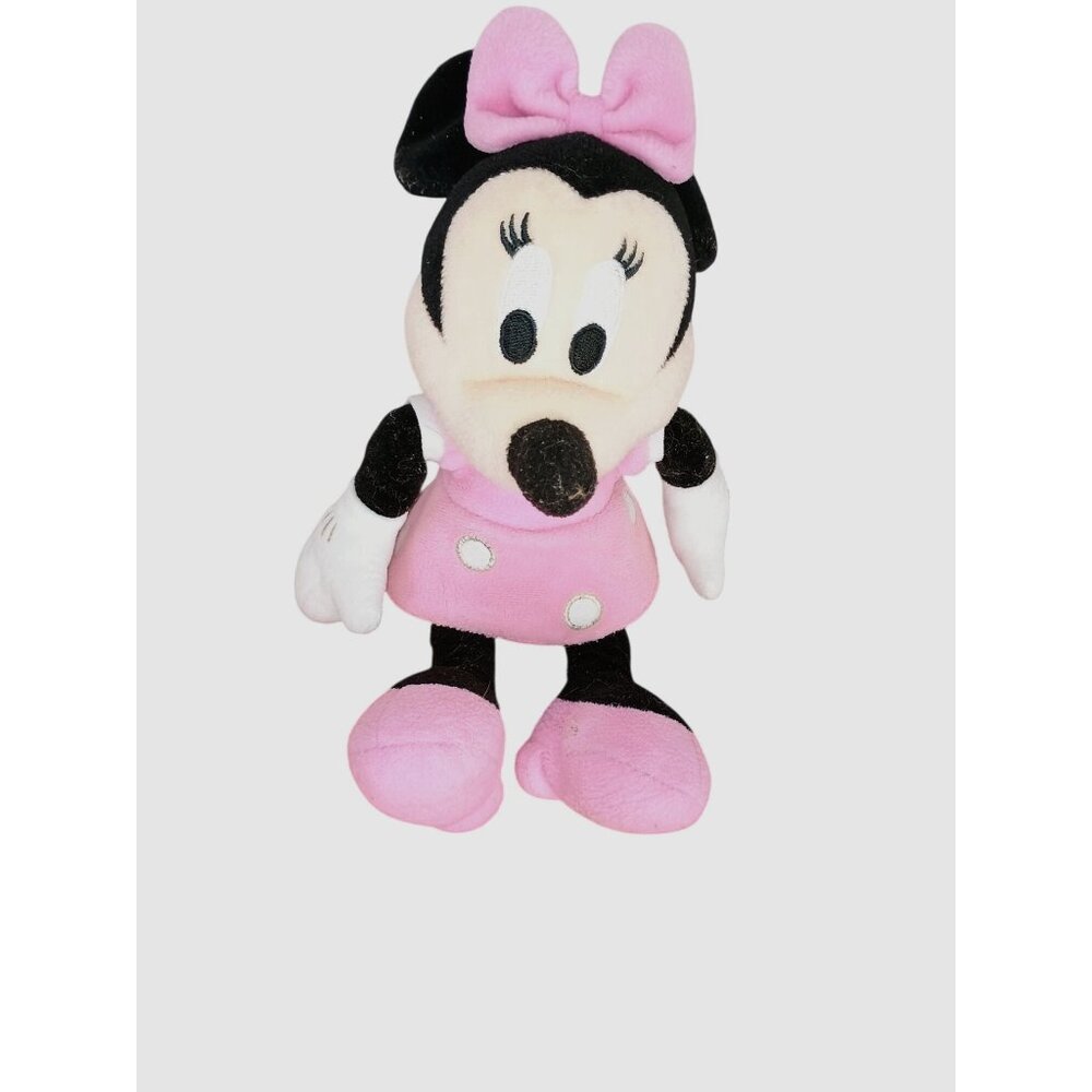 Disney Minnie Mouse Plush Toy Pink Dress 10" Stuffed Animal‎ Doll For Kids